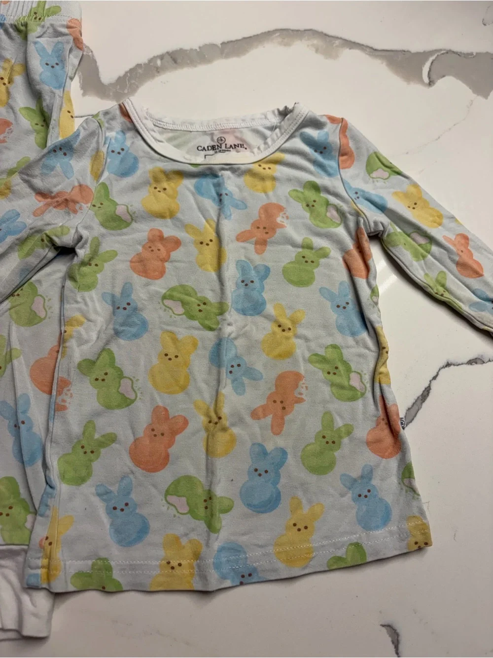 Caden Lane Yellow, Pink & Blue Peeps Baby Romper